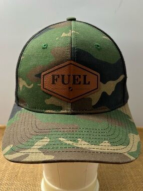 Fuel Patch Trucker Snapback Hat Camo Charleston SC Mesh OSFA Bar Deadstock New